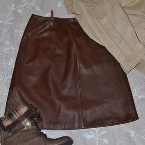 Brown Leather skirt